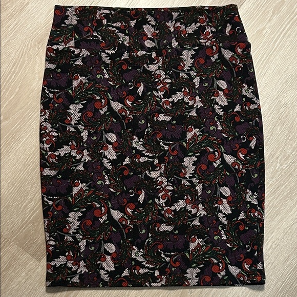LuLaRoe Paisley Floral Patterned Women's Skirt - Picture 4 of 4